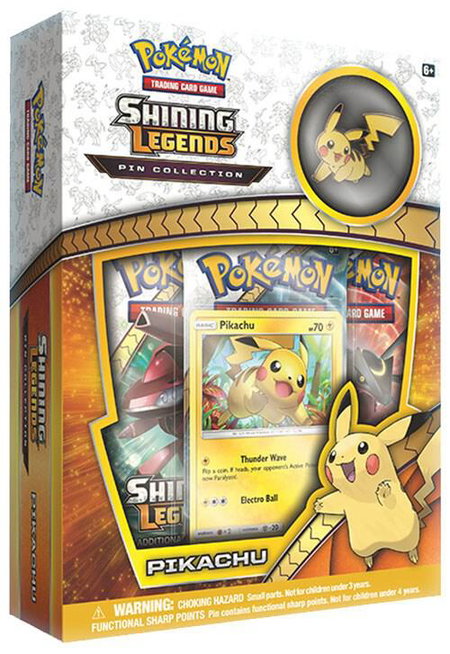 Shining Legends Pin Collection: Pikachu trading card from Shining Legends Shining Legends Pin Collection: Pikachu - Shining Legends Pokémon trading card