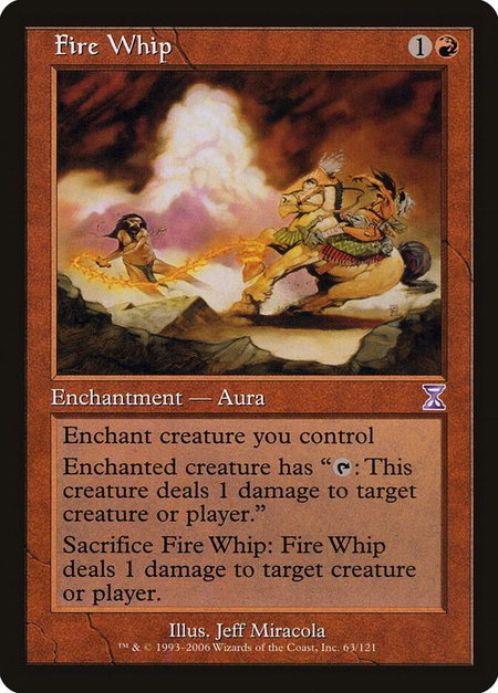 Fire Whip - Timeshifted Magic: The Gathering trading card