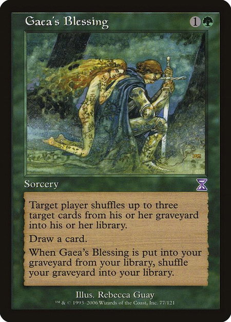 Gaea's Blessing - Timeshifted Magic: The Gathering trading card