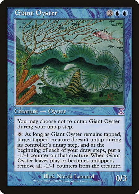 Giant Oyster trading card from Timeshifted Giant Oyster - Timeshifted Magic: The Gathering trading card