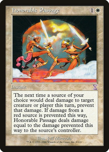 Honorable Passage - Timeshifted Magic: The Gathering trading card