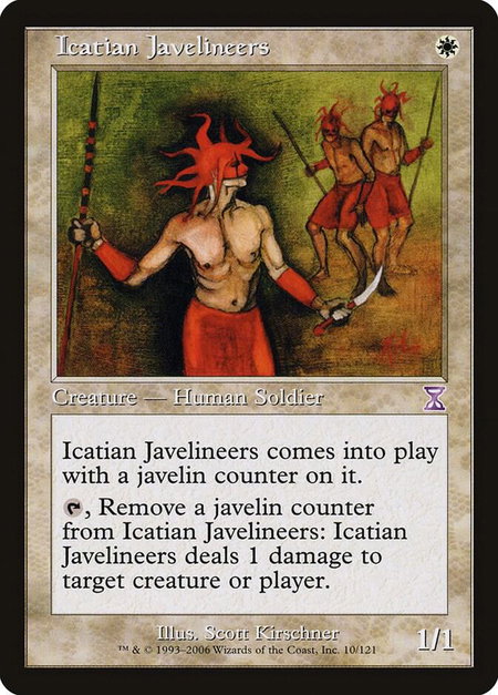 Icatian Javelineers - Timeshifted Magic: The Gathering trading card