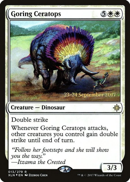Goring Ceratops - Prerelease Cards Magic: The Gathering trading card