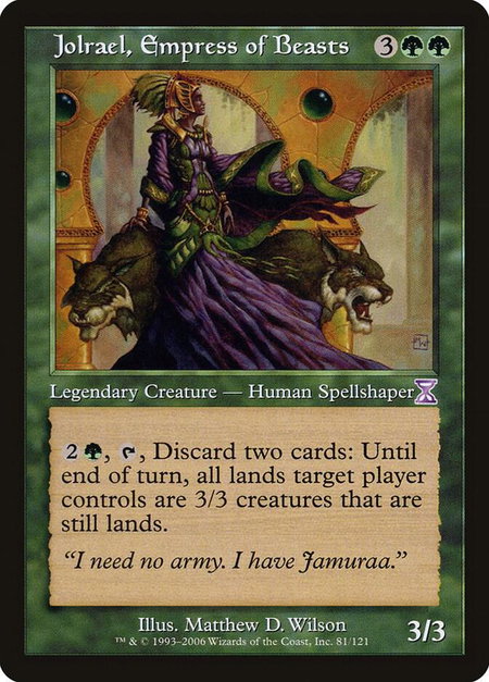 Jolrael, Empress of Beasts - Timeshifted Magic: The Gathering trading card