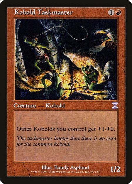 Kobold Taskmaster - Timeshifted Magic: The Gathering trading card