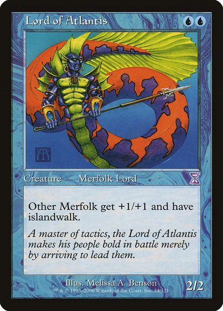 Lord of Atlantis - Timeshifted Magic: The Gathering trading card