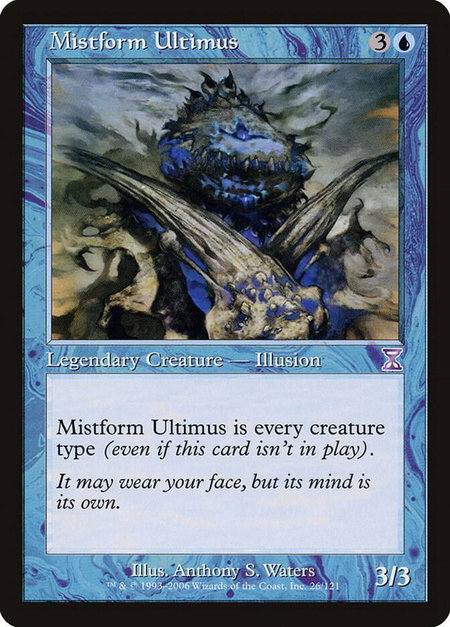 Mistform Ultimus trading card from Timeshifted Mistform Ultimus - Timeshifted Magic: The Gathering trading card