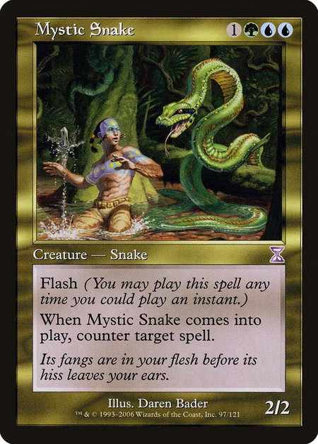 Mystic Snake - Timeshifted Magic: The Gathering trading card