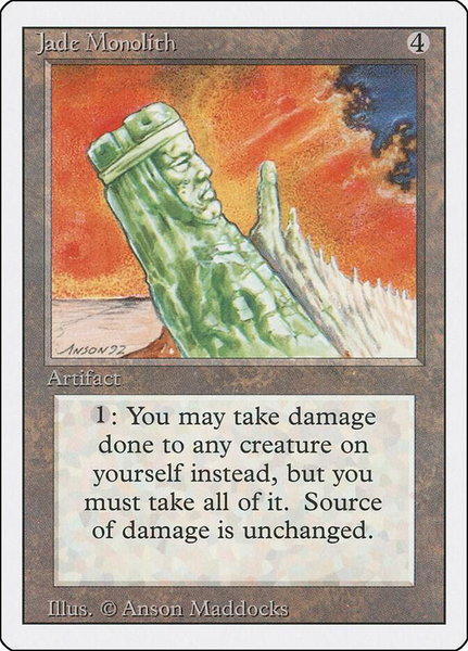 Jade Monolith - Revised Edition Magic: The Gathering trading card