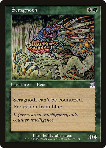 Scragnoth - Timeshifted Magic: The Gathering trading card