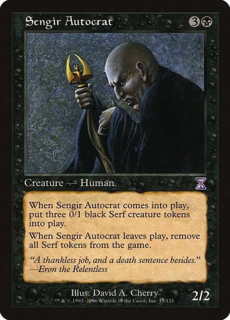 Sengir Autocrat trading card from Timeshifted Sengir Autocrat - Timeshifted Magic: The Gathering trading card