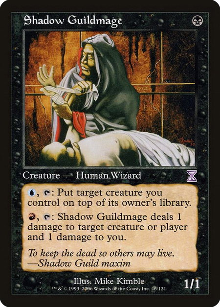 Shadow Guildmage - Timeshifted Magic: The Gathering trading card