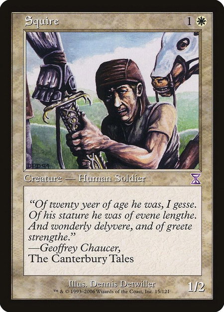 Squire - Timeshifted Magic: The Gathering trading card
