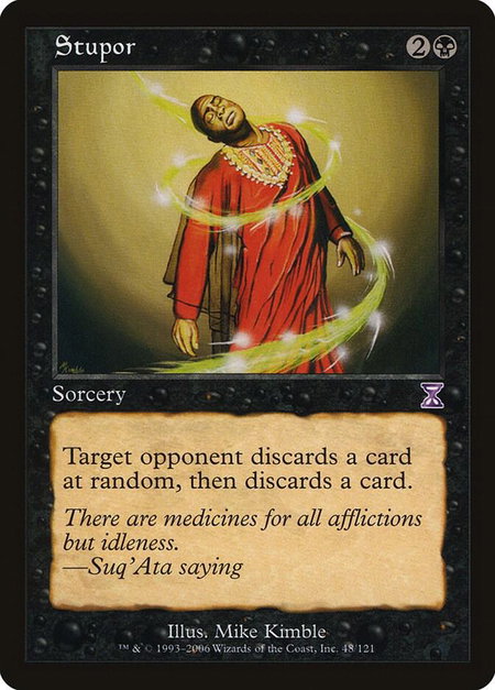 Stupor - Timeshifted Magic: The Gathering trading card