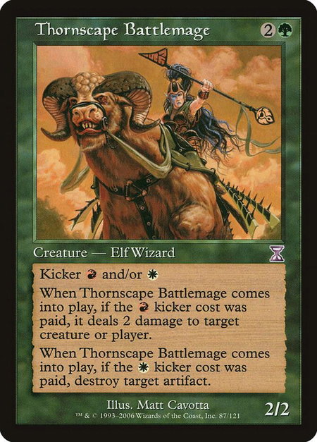 Thornscape Battlemage trading card from Timeshifted Thornscape Battlemage - Timeshifted Magic: The Gathering trading card