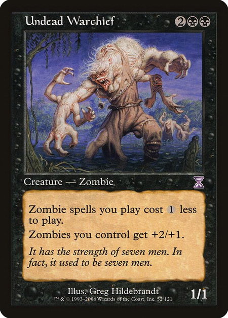 Undead Warchief trading card from Timeshifted Undead Warchief - Timeshifted Magic: The Gathering trading card