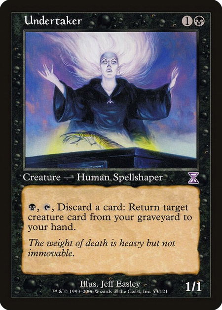 Undertaker - Timeshifted Magic: The Gathering trading card