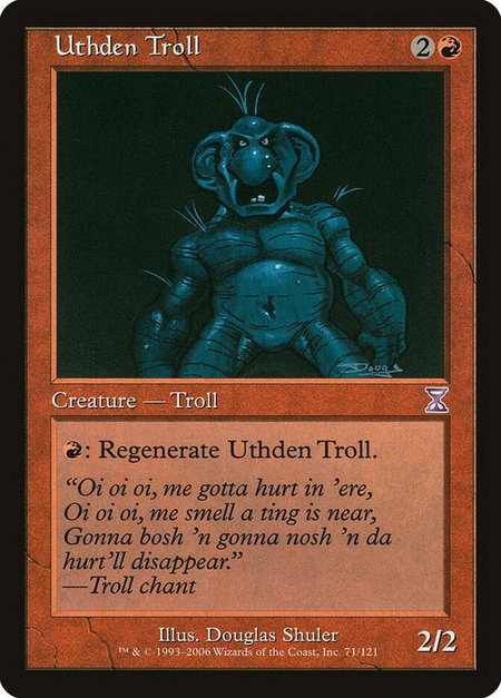 Uthden Troll - Timeshifted Magic: The Gathering trading card