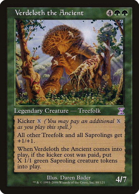 Verdeloth the Ancient trading card from Timeshifted Verdeloth the Ancient - Timeshifted Magic: The Gathering trading card