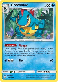 Croconaw - Shining Legends (SHL) #19/73 - Common Pokémon Trading Card