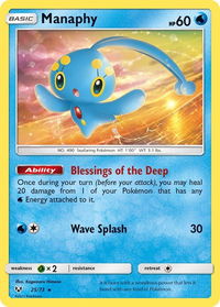 Manaphy - Shining Legends (SHL) #25/73 - Holo Rare Pokémon Trading Card