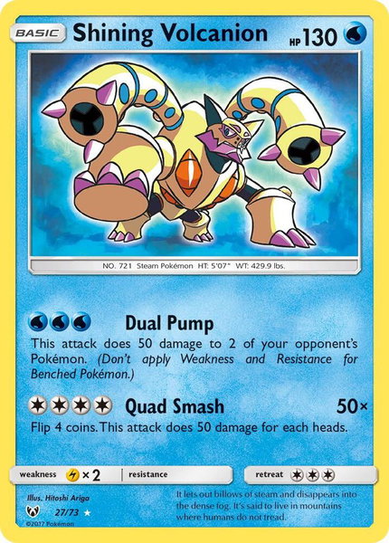 Shining Volcanion - Shining Legends Pokémon trading card