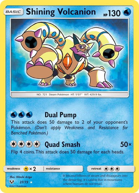 Shining Volcanion - Shining Legends Pokémon trading card
