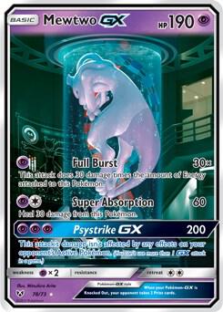 Mewtwo GX (Secret Shining) - Shining Legends Pokémon trading card