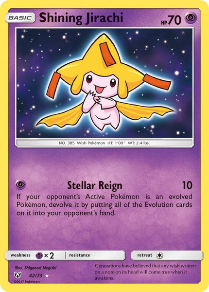Shining Jirachi - Shining Legends Pokémon trading card