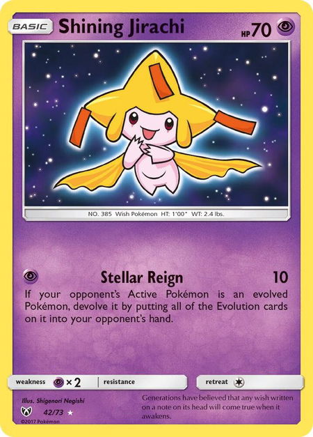 Shining Jirachi - Shining Legends Pokémon trading card