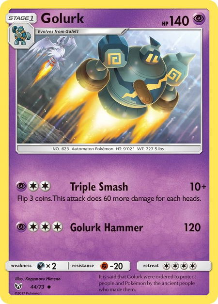 Golurk - Shining Legends Pokémon trading card