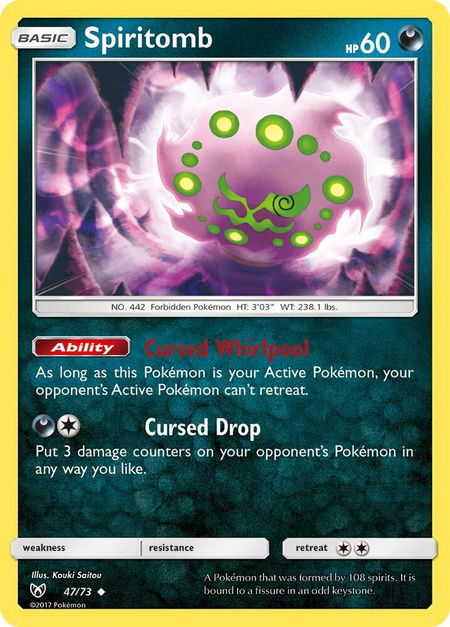Spiritomb - Shining Legends Pokémon trading card