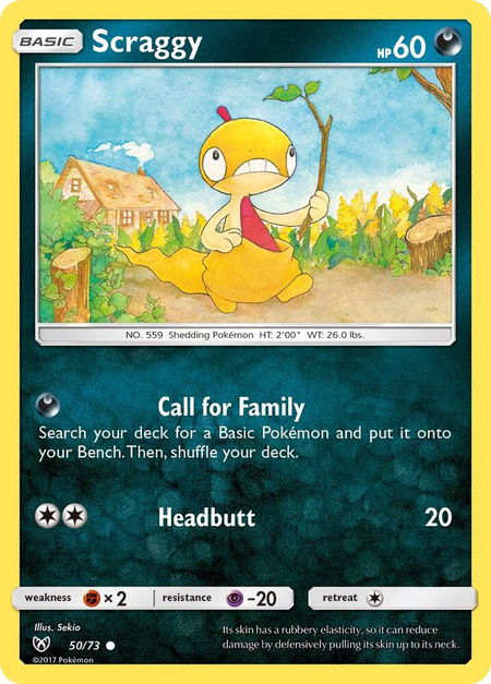 Scraggy - Shining Legends Pokémon trading card