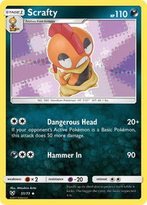 Scrafty - Shining Legends (SHL) #51/73 - Uncommon Pokémon Trading Card