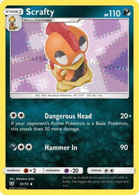 Scrafty - Shining Legends (SHL) #51/73 - Uncommon Pokémon Trading Card