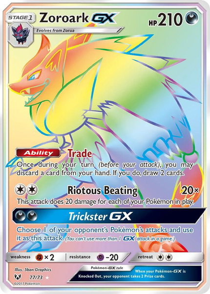 Zoroark GX (Secret) - Shining Legends Pokémon trading card