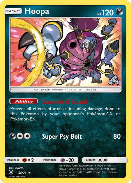 Hoopa - Shining Legends Pokémon trading card