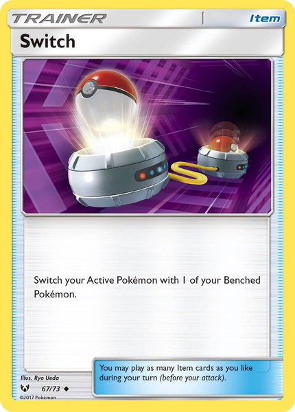 Switch trading card from Shining Legends Switch - Shining Legends Pokémon trading card