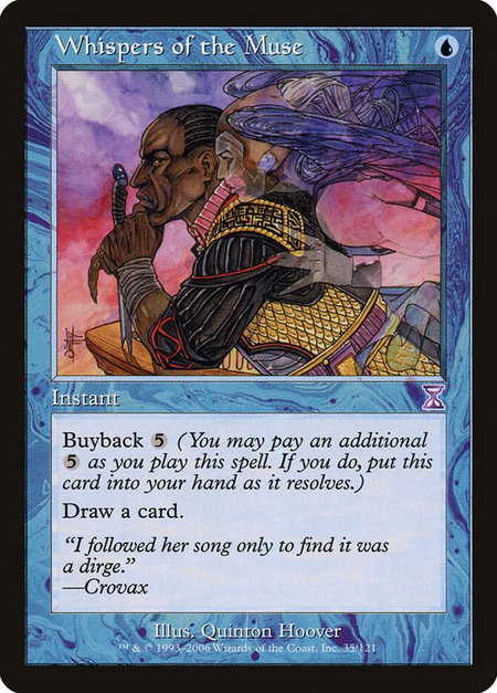 Whispers of the Muse - Timeshifted Magic: The Gathering trading card