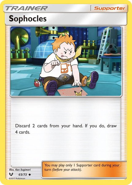 Sophocles trading card from Shining Legends Sophocles - Shining Legends Pokémon trading card
