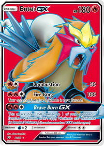 Entei GX (Full Art) - Shining Legends (SHL) #71/73 - Ultra Rare Pokémon Trading Card