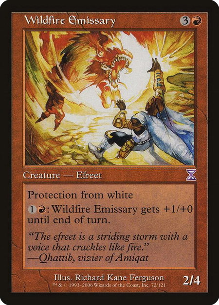 Wildfire Emissary trading card from Timeshifted Wildfire Emissary - Timeshifted Magic: The Gathering trading card