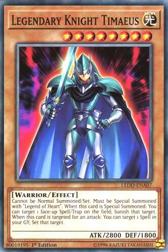 Legendary Knight Timaeus trading card from Legendary Dragon Decks Legendary Knight Timaeus - Legendary Dragon Decks YuGiOh trading card
