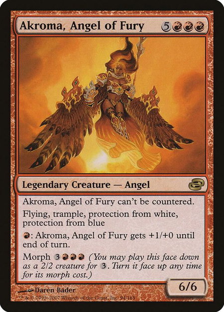 Akroma, Angel of Fury - Planar Chaos Magic: The Gathering trading card