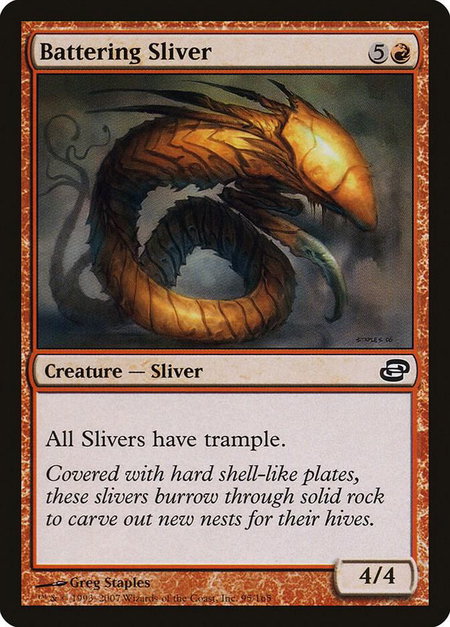 Battering Sliver - Planar Chaos Magic: The Gathering trading card