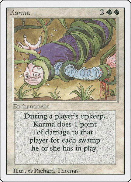 Karma - Revised Edition Magic: The Gathering trading card