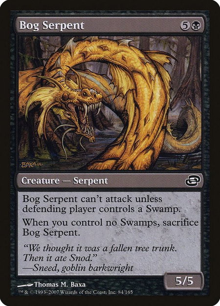 Bog Serpent - Planar Chaos Magic: The Gathering trading card