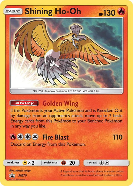 Shining Ho-Oh - SM70 trading card from SM Promos Shining Ho-Oh - SM70 - SM Promos Pokémon trading card