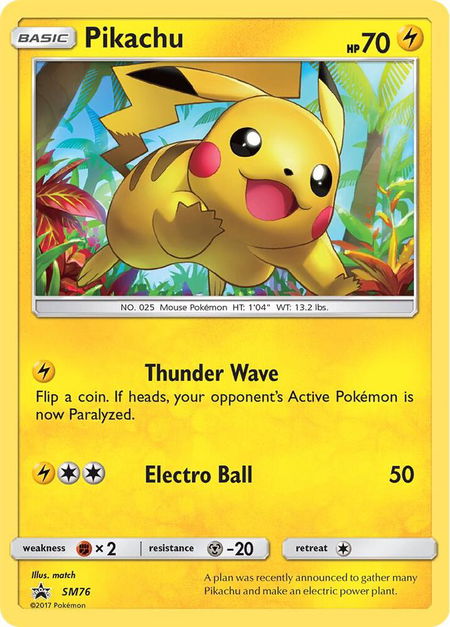 Pikachu - SM76 - SM Promos Pokémon trading card