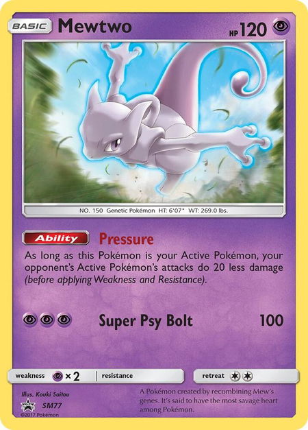 Mewtwo - SM77 - SM Promos Pokémon trading card